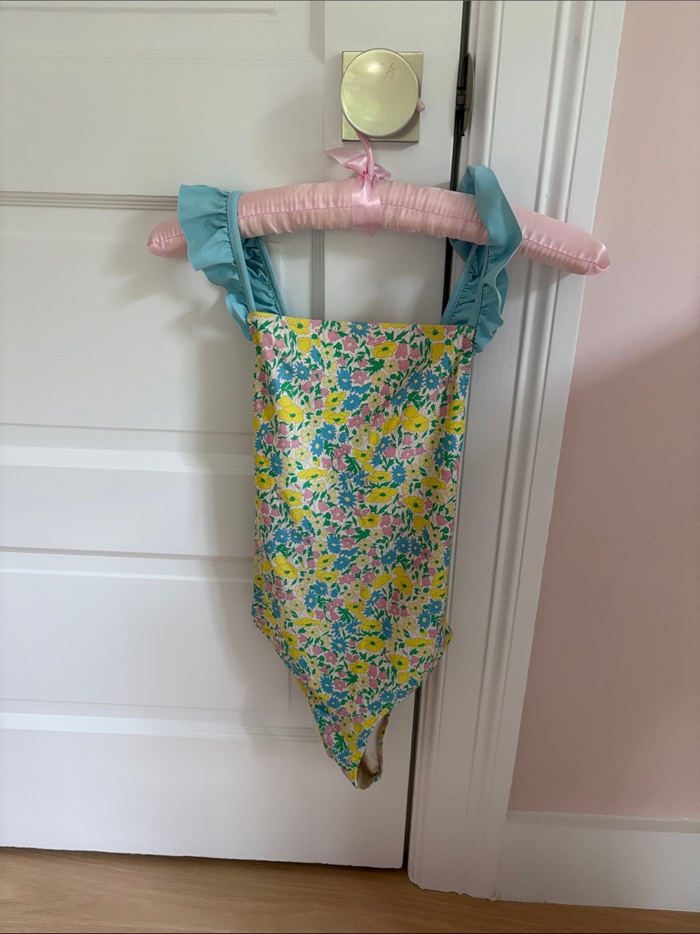 Jacadi Floral One-Piece Swimsuit in Yellow, Pink and Aqua
